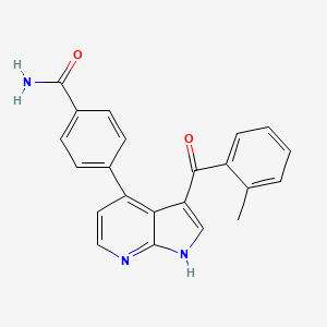 4-(3-(2-Methylbenzoyl)-1H-pyrrolo[2,3-b]pyridin-4-yl)benzamide