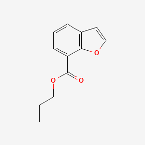 molecular formula C12H12O3 B12890968 Propyl benzofuran-7-carboxylate 