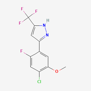 3-(4-Chloro-2-fluoro-5-methoxyphenyl)-5-(trifluoromethyl)-1H-pyrazole