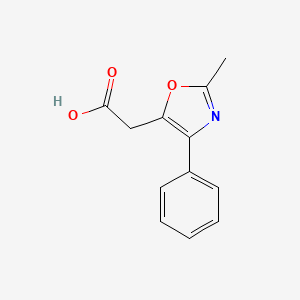 molecular formula C12H11NO3 B12890996 (2-Methyl-4-phenyl-1,3-oxazol-5-yl)acetic acid CAS No. 89150-41-4