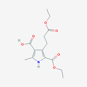 5-(Ethoxycarbonyl)-4-(3-ethoxy-3-oxopropyl)-2-methyl-1H-pyrrole-3-carboxylic acid