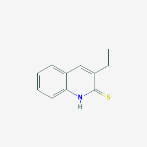 molecular formula C11H11NS B12891030 3-Ethylquinoline-2-thiol 