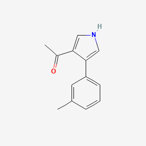 molecular formula C13H13NO B12891061 1-[4-(3-Methylphenyl)-1H-pyrrol-3-yl]ethan-1-one CAS No. 87388-54-3