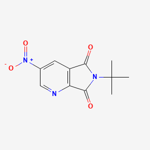 molecular formula C11H11N3O4 B12891082 6-tert-Butyl-3-nitro-5H-pyrrolo[3,4-b]pyridine-5,7(6H)-dione CAS No. 168901-31-3