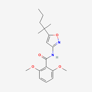 2,6-Dimethoxy-N-[5-(2-methylpentan-2-yl)-1,2-oxazol-3-yl]benzamide