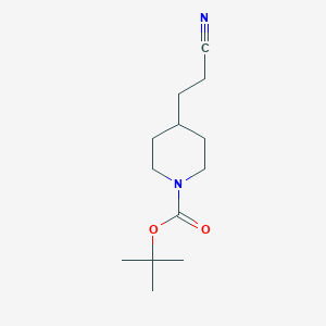 molecular formula C13H22N2O2 B1289111 叔丁基4-(2-氰乙基)哌啶-1-羧酸酯 CAS No. 161975-20-8