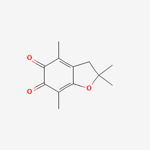 molecular formula C12H14O3 B12891156 2,2,4,7-Tetramethyl-2,3-dihydrobenzofuran-5,6-dione 