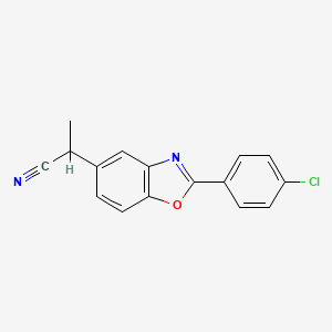 2-(4-Chlorophenyl)-alpha-methyl-5-benzoxazoleacetonitrile