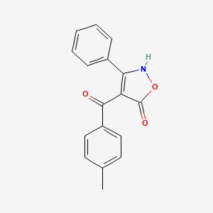 molecular formula C17H13NO3 B12891181 4-(4-Methylbenzoyl)-3-phenyl-1,2-oxazol-5(2H)-one CAS No. 501332-28-1