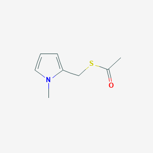 molecular formula C8H11NOS B12891203 S-((1-Methyl-1H-pyrrol-2-yl)methyl) ethanethioate CAS No. 59021-01-1