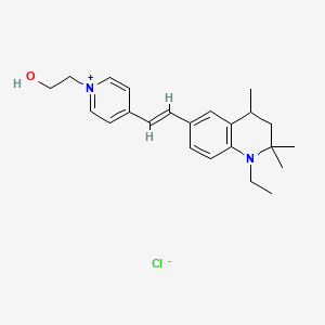 4-(2-(1-Ethyl-1,2,3,4-tetrahydro-2,2,4-trimethyl-6-quinolyl)vinyl)-1-(2-hydroxyethyl)pyridinium chloride