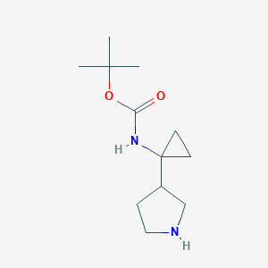 molecular formula C12H22N2O2 B1289125 1-(Boc-氨基)-(吡咯烷-3-基)-环丙烷 CAS No. 185693-07-6