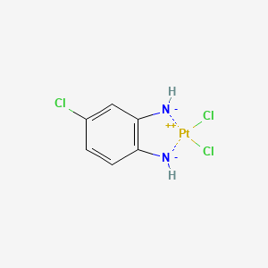 molecular formula C6H5Cl3N2Pt B12891295 Platinum, dichloro(4-chloro-1,2-benzenediamine-N,N'- CAS No. 61583-30-0