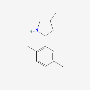 molecular formula C14H21N B12891297 4-Methyl-2-(2,4,5-trimethylphenyl)pyrrolidine 