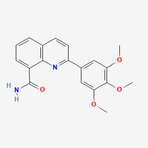 molecular formula C19H18N2O4 B12891302 2-(3,4,5-Trimethoxyphenyl)quinoline-8-carboxamide CAS No. 655222-64-3