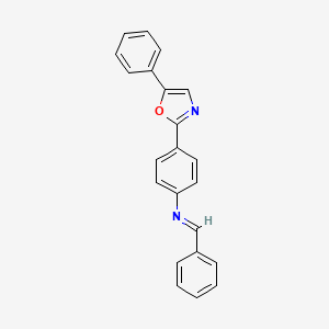 (E)-1-Phenyl-N-[4-(5-phenyl-1,3-oxazol-2-yl)phenyl]methanimine