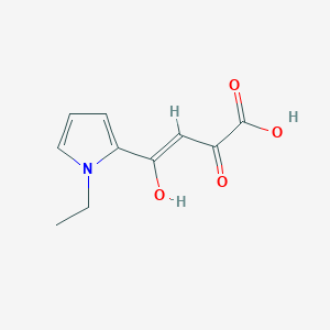 molecular formula C10H11NO4 B12891333 4-(1-Ethyl-1H-pyrrol-2-yl)-2-hydroxy-4-oxobut-2-enoic acid 