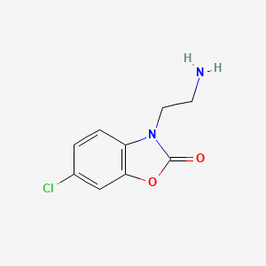 molecular formula C9H9ClN2O2 B12891340 3-(2-Aminoethyl)-6-chlorobenzo[d]oxazol-2(3H)-one 