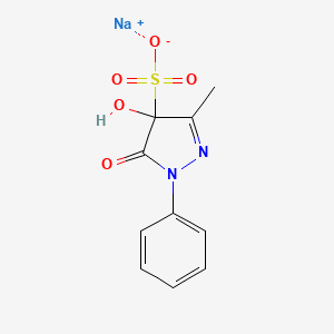 molecular formula C10H9N2NaO5S B12891388 Sodium 4-hydroxy-3-methyl-5-oxo-1-phenyl-4,5-dihydro-1H-pyrazole-4-sulfonate CAS No. 478250-25-8