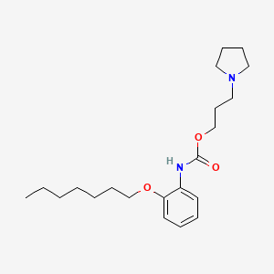 Carbamic acid, [2-(heptyloxy)phenyl]-, 3-(1-pyrrolidinyl)propyl ester