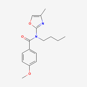 molecular formula C16H20N2O3 B12891416 N-Butyl-4-methoxy-N-(4-methyl-1,3-oxazol-2-yl)benzamide CAS No. 57067-87-5