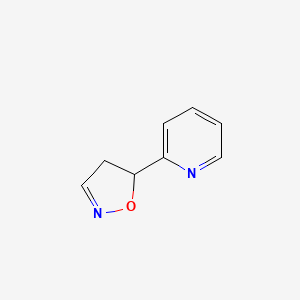 molecular formula C8H8N2O B12891430 5-(Pyridin-2-yl)-4,5-dihydroisoxazole 