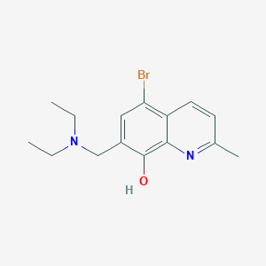 molecular formula C15H19BrN2O B12891485 5-Bromo-7-((diethylamino)methyl)-2-methylquinolin-8-ol CAS No. 113712-96-2