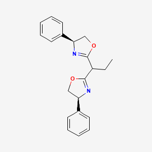 molecular formula C21H22N2O2 B12891490 (4S,4'S)-2,2'-(Propane-1,1-diyl)bis(4-phenyl-4,5-dihydrooxazole) 