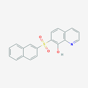 molecular formula C19H13NO3S B12891512 7-(Naphthalene-2-sulfonyl)quinolin-8-ol CAS No. 61430-97-5