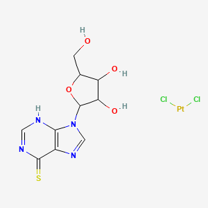 Platinum, dichloro(6-thioinosine-N7,S6)-