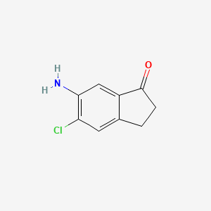 molecular formula C9H8ClNO B1289152 6-氨基-5-氯-2,3-二氢-1H-茚-1-酮 CAS No. 64220-31-1