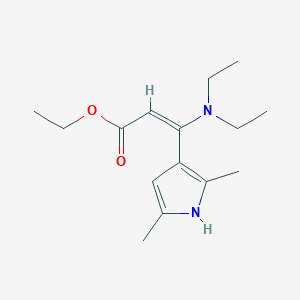 molecular formula C15H24N2O2 B12891539 ethyl (E)-3-(diethylamino)-3-(2,5-dimethyl-1H-pyrrol-3-yl)prop-2-enoate 