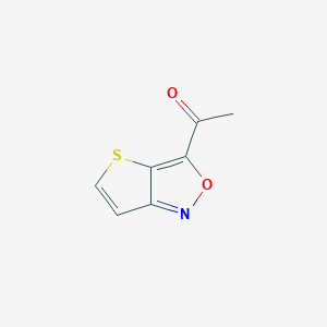 molecular formula C7H5NO2S B12891540 1-(Thieno[3,2-c]isoxazol-3-yl)ethanone 