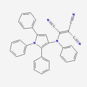 molecular formula C33H21N5 B12891553 [Phenyl(1,2,5-triphenyl-1H-pyrrol-3-yl)amino]ethene-1,1,2-tricarbonitrile CAS No. 65339-16-4