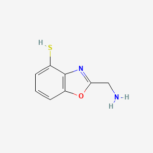 molecular formula C8H8N2OS B12891570 2-(Aminomethyl)-4-mercaptobenzo[d]oxazole 