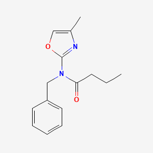 molecular formula C15H18N2O2 B12891603 N-Benzyl-N-(4-methyl-1,3-oxazol-2-yl)butanamide CAS No. 57068-06-1