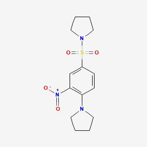 1-((3-Nitro-4-(pyrrolidin-1-yl)phenyl)sulfonyl)pyrrolidine