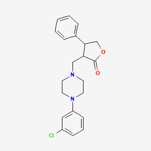 Dihydro-3-((4-(3-chlorophenyl)-1-piperazinyl)methyl)-4-phenyl-2(3H)-furanone