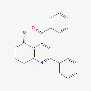 molecular formula C22H17NO2 B12891617 5(6H)-Quinolinone, 4-benzoyl-7,8-dihydro-2-phenyl- CAS No. 54398-83-3