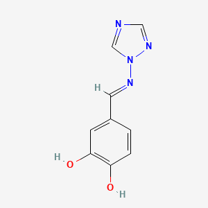 4-[(E)-(1H-1,2,4-triazol-1-ylimino)methyl]benzene-1,2-diol