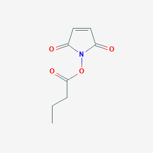 molecular formula C8H9NO4 B12891663 2,5-Dioxo-2,5-dihydro-1H-pyrrol-1-yl butyrate 