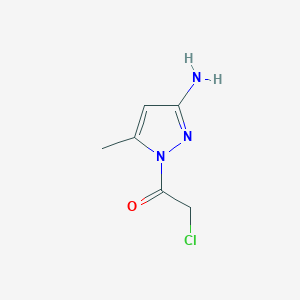 molecular formula C6H8ClN3O B12891677 1-(3-Amino-5-methyl-1H-pyrazol-1-yl)-2-chloroethanone 