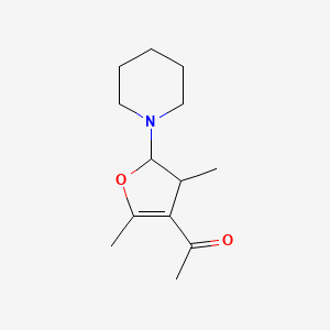 1-[2,4-Dimethyl-5-(piperidin-1-yl)-4,5-dihydrofuran-3-yl]ethan-1-one