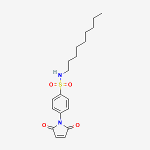 molecular formula C19H26N2O4S B12891696 4-(2,5-Dioxo-2,5-dihydro-1H-pyrrol-1-yl)-N-nonylbenzene-1-sulfonamide CAS No. 61633-10-1