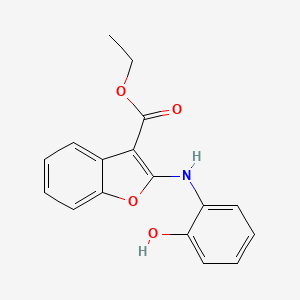 molecular formula C17H15NO4 B12891731 Ethyl 2-(2-hydroxyanilino)-1-benzofuran-3-carboxylate CAS No. 82131-02-0