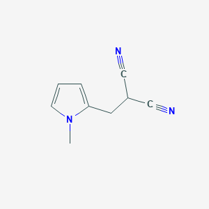 molecular formula C9H9N3 B12891736 2-((1-Methyl-1H-pyrrol-2-yl)methyl)malononitrile 