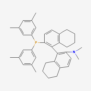 molecular formula C38H44NP B12891783 1-[2-bis(3,5-dimethylphenyl)phosphanyl-5,6,7,8-tetrahydronaphthalen-1-yl]-N,N-dimethyl-5,6,7,8-tetrahydronaphthalen-2-amine 