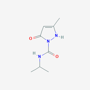 molecular formula C8H13N3O2 B12891788 3-Methyl-5-oxo-N-(propan-2-yl)-2,5-dihydro-1H-pyrazole-1-carboxamide CAS No. 193415-55-3