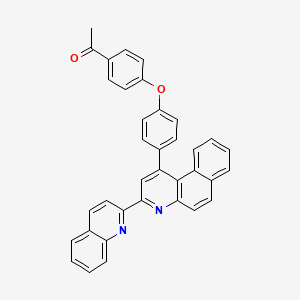 1-(4-{4-[3-(Quinolin-2-YL)benzo[F]quinolin-1-YL]phenoxy}phenyl)ethan-1-one