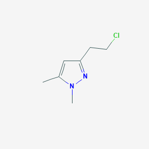 molecular formula C7H11ClN2 B12891801 3-(2-Chloroethyl)-1,5-dimethyl-1H-pyrazole 